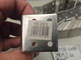 Hoeksteunen Wi-053. Ca 100 Stuks RVS, Partij